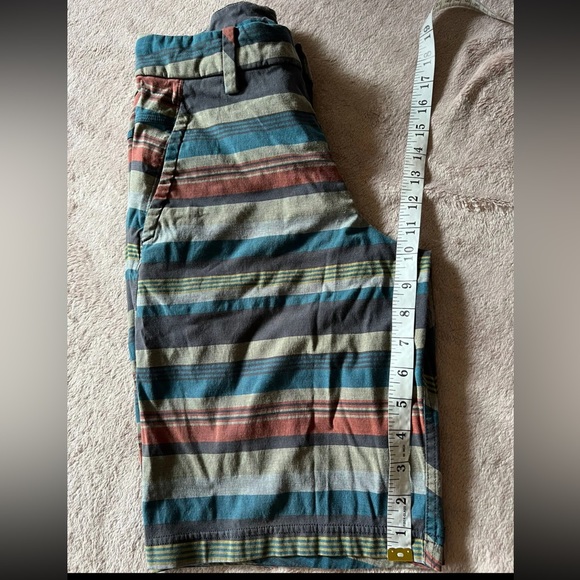 Lululemon Mens Striped Shorts Blue‎ Red Gray Size 30 - Picture 9 of 10